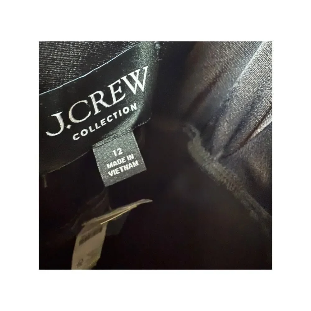 NWT J. Crew Collection Full-length V-neck Slip dress in Luster Crepe Sz. 12